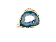 Blue Geodes W/Gold Plating Sku#Q03-3