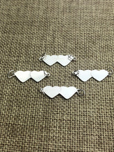 Sterling Silver Double Heart Charm Sku#574C
