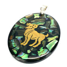 Zodiac Abalone Mother of Pearl Pendants SKU:M866