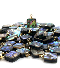 Square abalone mother of pearl charm, SKU# M1022
