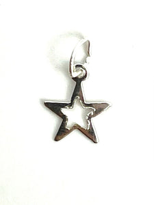 Sterling Silver Star Charm, Sku#1487 C