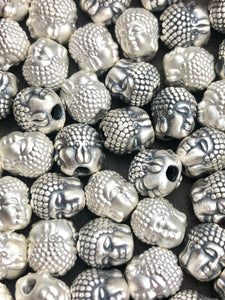 Silver Buddha Head Beads Sku#M732