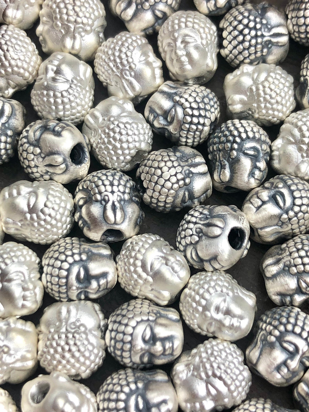 Silver Buddha Head Beads Sku#M732
