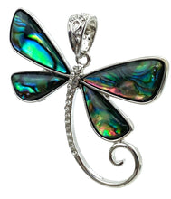 Sterling silver dragon fly abalone mother of pearl pendant, SKU#M935