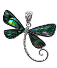 Sterling silver dragon fly abalone mother of pearl pendant, SKU#M935