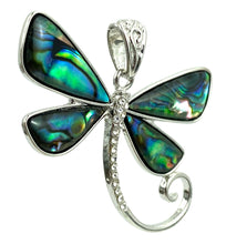 Sterling silver dragon fly abalone mother of pearl pendant, SKU#M935