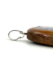 Wood / abalone mother of pearl pendant, SKU# M775
