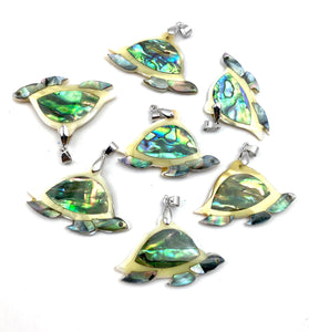 Turtle abalone mother of pearl pendant, SKU#M923