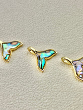 Whale tale abalone mother of pearl charm, SKU# M740-2