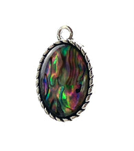 Oval abalone mother of pearl charm, SKU# M1037