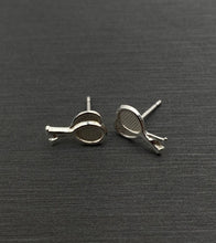 Tennis racket sterling silver earring studs, SKU#767-5