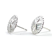 Sand dollar sterling silver earring studs, SKU#891-5