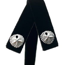 Sand dollar sterling silver earring studs, SKU#891-5