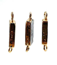 Rectangle double ring abalone mother of pearl charm, SKU# M767