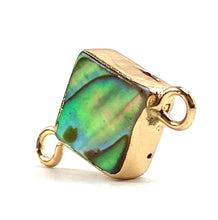 Diamond shape abalone mother of pearl charm, Sku#M749