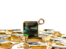 Diamond shape abalone mother of pearl charm, Sku#M749