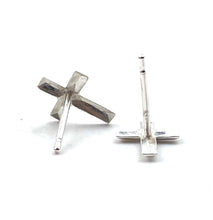 Cross sterling silver earring studs, SKU# 594-5