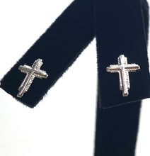Cross sterling silver earring stud, SKU# 1408-5