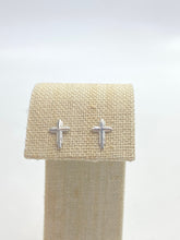 Cross sterling silver earring stud, SKU# 1408-5