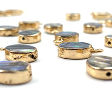 Oval abalone mother of pearl charm, SKU# M748
