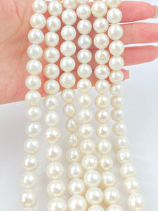 Stunning white Edison pearl strand, SKU# 11185