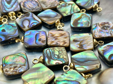 Square abalone mother of pearl charm, SKU# M1022