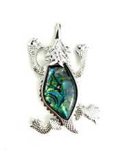 Sterling silver lizard abalone mother of pearl pendant, SKU# M928