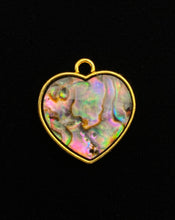 Heart abalone mother of pearl charm, SKU# M1035