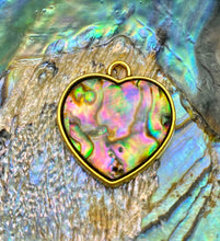 Heart abalone mother of pearl charm, SKU# M1035