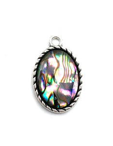 Oval abalone mother of pearl charm, SKU# M1037