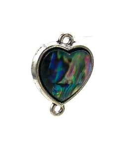 Heart abalone mother of pearl charm, SKU#M1036