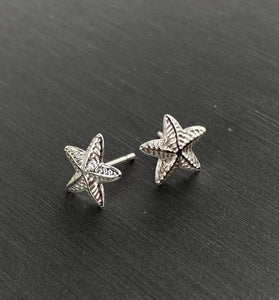 Starfish sterling silver earring studs, SKU#2193-5