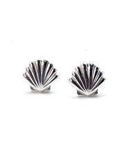 Sterling silver sea shell earring stud, SKU#595-5
