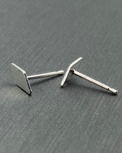 Diamond sterling silver earring studs, SKU#5,020-5