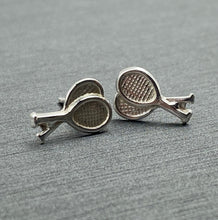 Tennis racket sterling silver earring studs, SKU#767-5