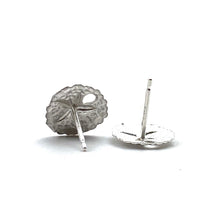 Sand dollar sterling silver earring studs, SKU#891-5