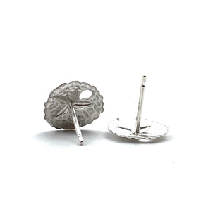Sand dollar sterling silver earring studs, SKU#891-5