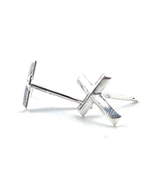 Cross sterling silver earring studs, SKU# 594-5