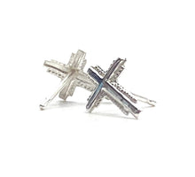 Cross sterling silver earring stud, SKU# 1408-5