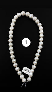 Stunning white Edison pearl strand, SKU# 11185