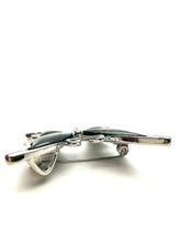 Abalone Mother of Pearl butterflies pin