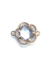 Lavender Flower Crystal Charm, Sku#1077-2