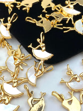 Gorgeous Gold Plated Mother of Pearl Ballerina Charm