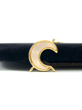 Gorgeous Gold Plated Mother of Pearl Moon Crest Charm
