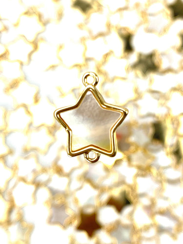 Gold Plated Star Mother of Pearl Charm
