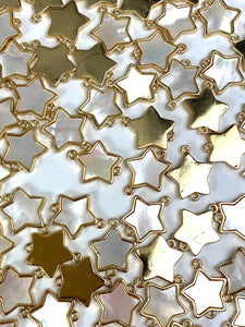 Gold Plated Star Mother of Pearl Charm