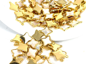 Beautiful Gold Plated Diamond Star Mother of Pearl Charm