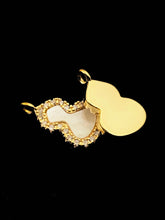 Stunning 14KGF mother of pearl abalone charm, SKU#M1060