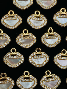 14KGF abalone mother of pearl charm, SKU# M1058