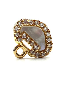 14KGF abalone mother of pearl charm, SKU# M1058